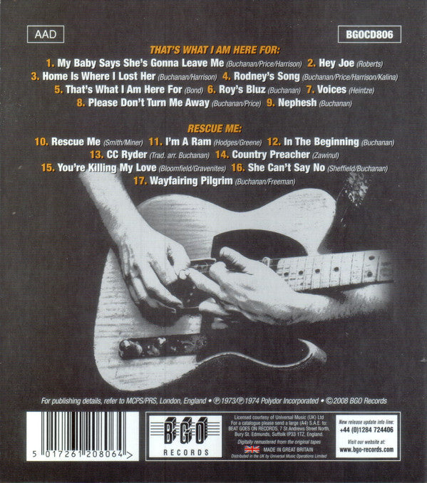 Roy Buchanan : That's What I Am Here For / Rescue Me (CD, Comp, RM)