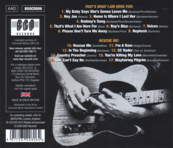 Roy Buchanan : That's What I Am Here For / Rescue Me (CD, Comp, RM)