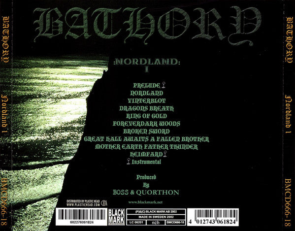 Bathory : Nordland I (CD, Album, RE)