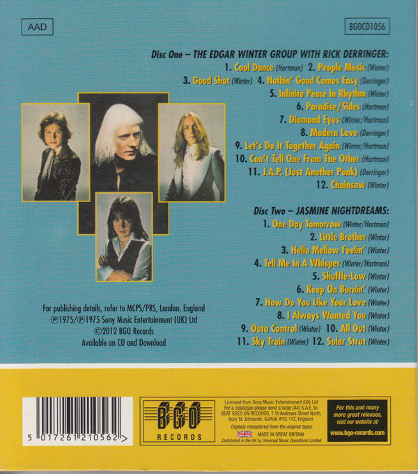 The Edgar Winter Group : Jasmine Nightdreams / Edgar Winter Group With Rick Derringer (2xCD, Comp, RM)