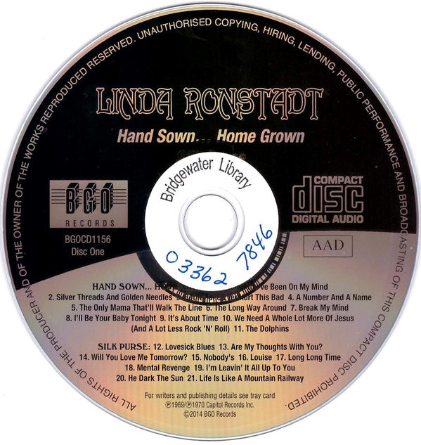 Linda Ronstadt : Hand Sown... Home Grown / Silk Purse / Linda Ronstadt (2xCD, Comp)