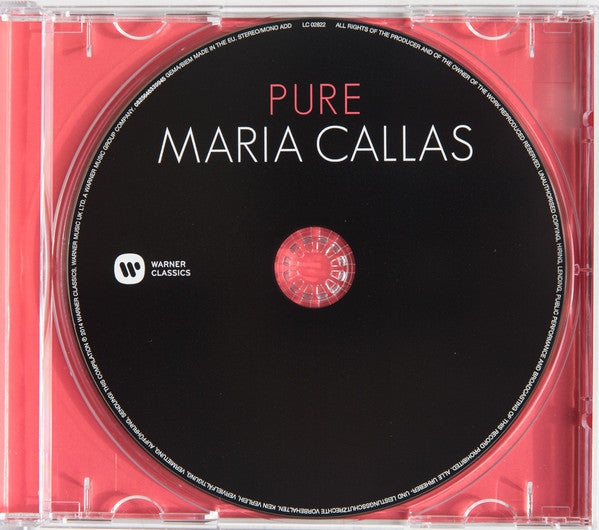 Maria Callas : Pure Maria Callas (CD, Comp, Mono, RM)