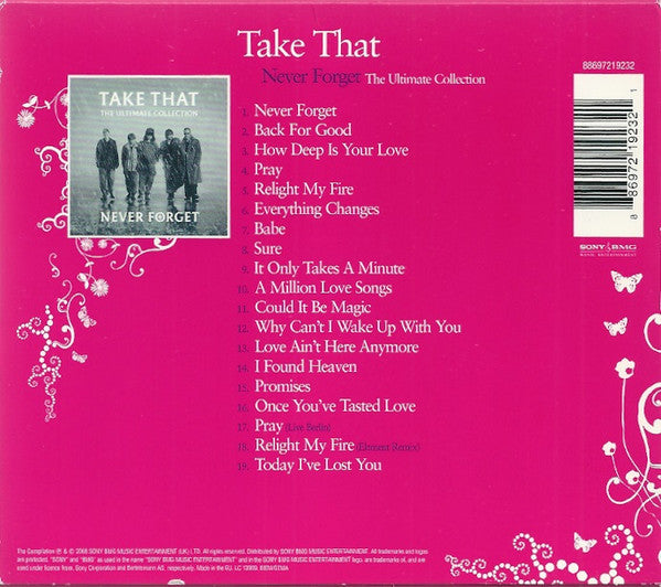 Take That : The Ultimate Collection - Never Forget (CD, Comp, Sli)