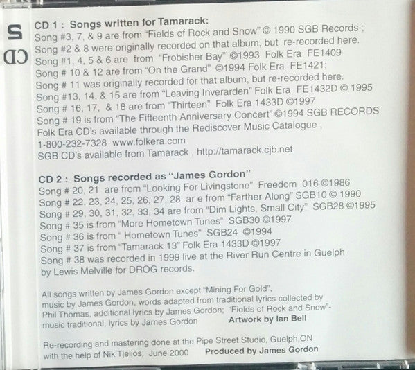 James Gordon : Mining For Gold 20 Years Of Songwriting (2xCD, Comp)
