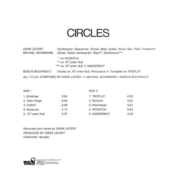 Circles : Circles (LP, Album, RE, RM)