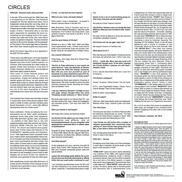 Circles : Circles (LP, Album, RE, RM)