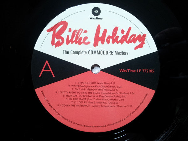 Billie Holiday : The Complete Commodore Masters (LP, Comp, RE)