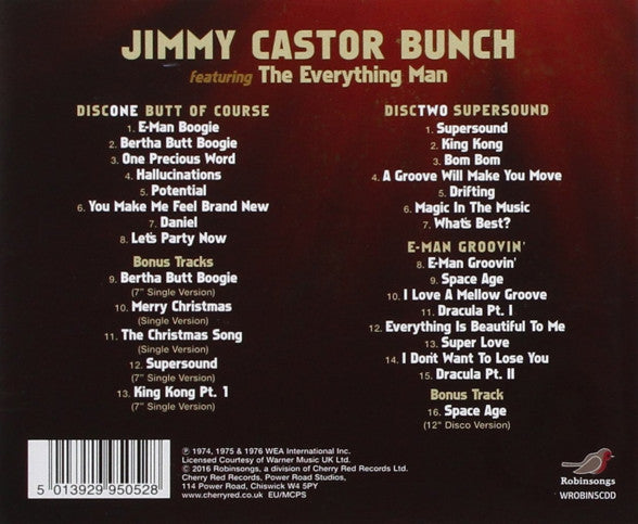 The Jimmy Castor Bunch Featuring The Everything Man : Butt Of Course / Supersound / E-Man Groovin' (2xCD, Comp, RM)