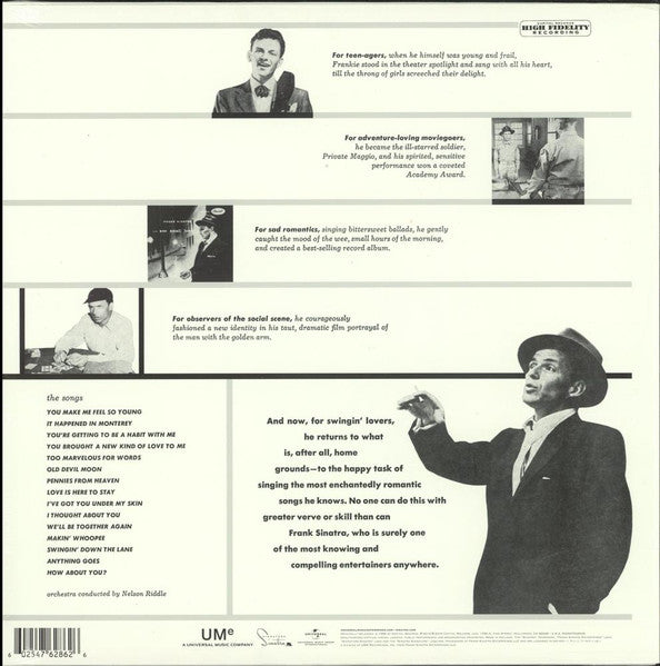 Frank Sinatra : Songs For Swingin' Lovers! (LP, Album, Mono, RE, RM, 180)