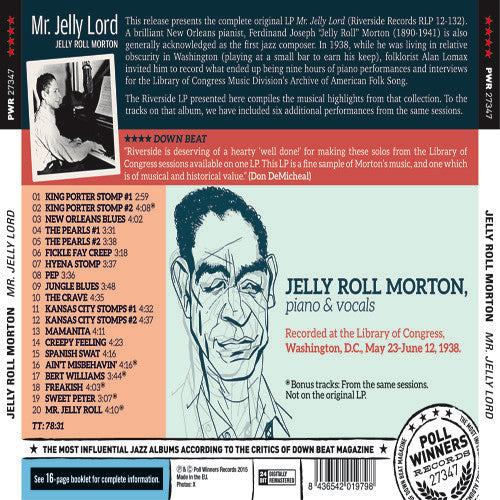 Jelly Roll Morton : Mr. Jelly Lord (CD, Comp, RE, RM)
