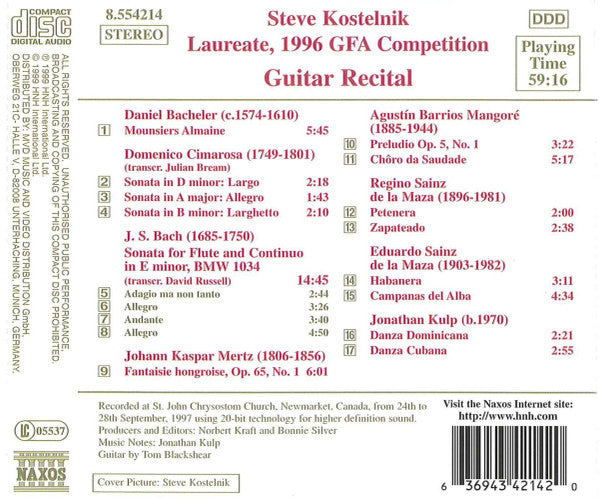 Steve Kostelnik : Guitar Recital (CD, Album)