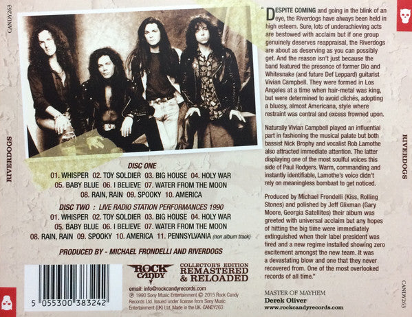 Riverdogs : Riverdogs (2xCD, Album, RE, RM)