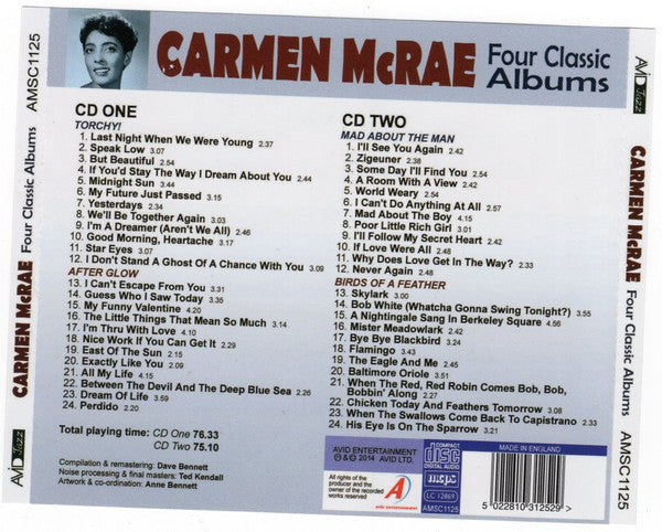 Carmen McRae : Four Classic Albums (2xCD, Comp, RM)