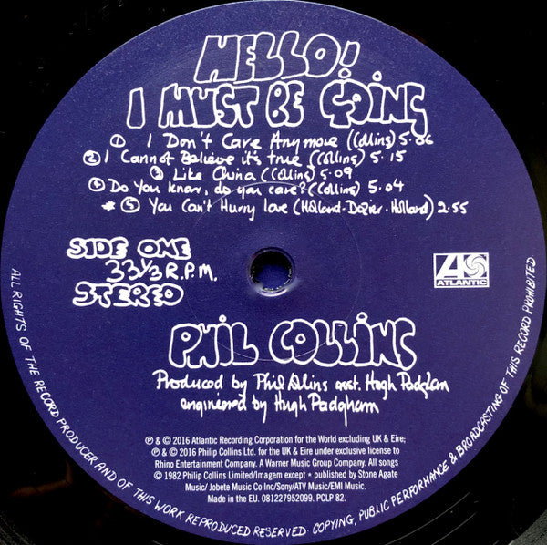 Phil Collins : Hello, I Must Be Going! (LP, Album, RE, RM, 180)