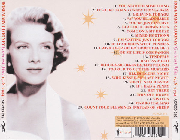 Rosemary Clooney : Greatest Hits 1948-1954 (CD, Album, Comp)