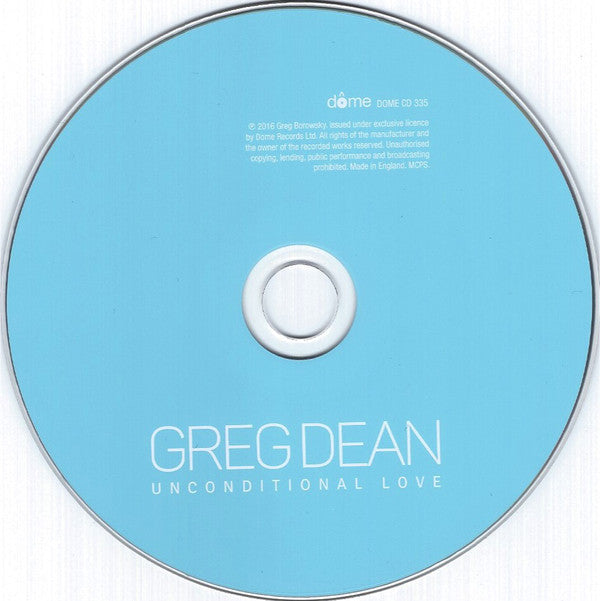Greg Dean (3) : Unconditional Love (CD, Album)