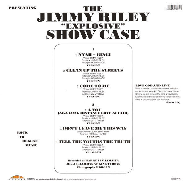 Jimmy Riley : Showcase (LP, Album, Ltd, RE, 180)