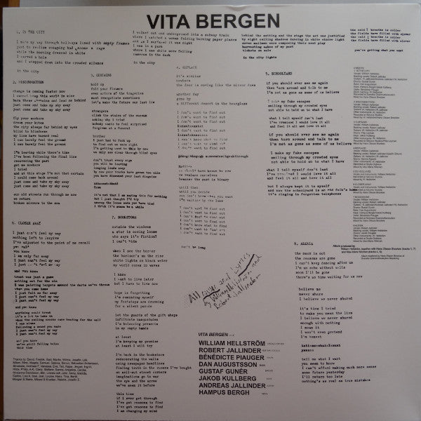 Vita Bergen : Disconnection (LP, Album, Gat)