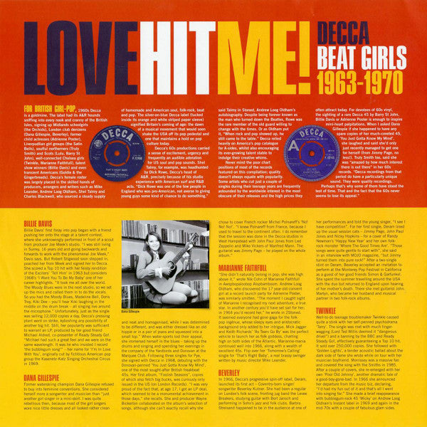 Various : Love Hit Me! Decca Beat Girls 1963-1970 (LP, Comp, Mono)