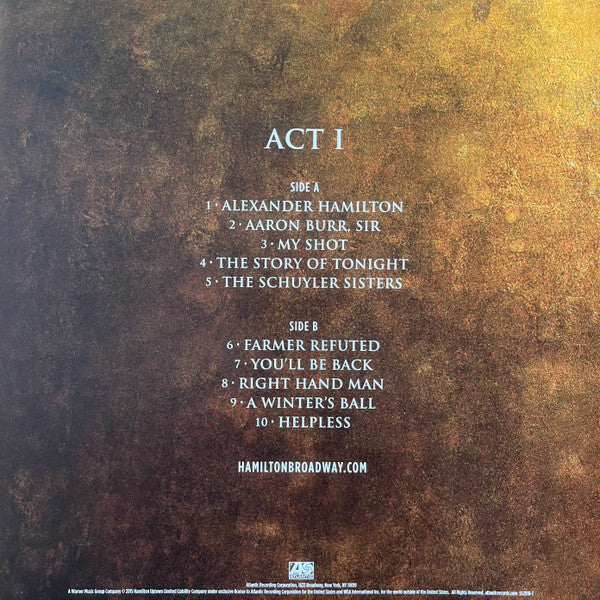 Lin-Manuel Miranda : Hamilton: An American Musical (Original Broadway Cast Recording) (4xLP + Box, Album, Rec)