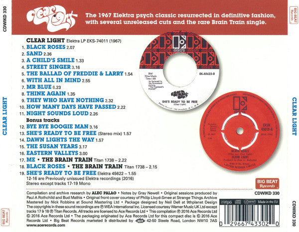 Clear Light (2) : Clear Light (CD, Album, RE)
