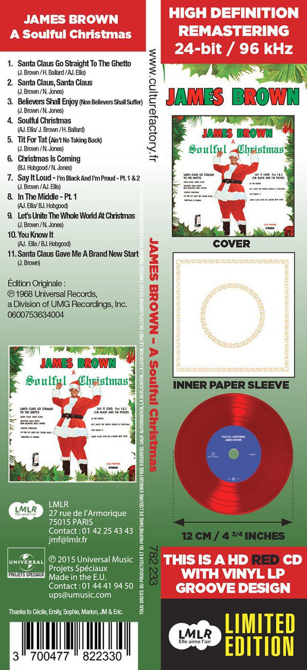 James Brown : A Soulful Christmas (CD, Ltd, RM)