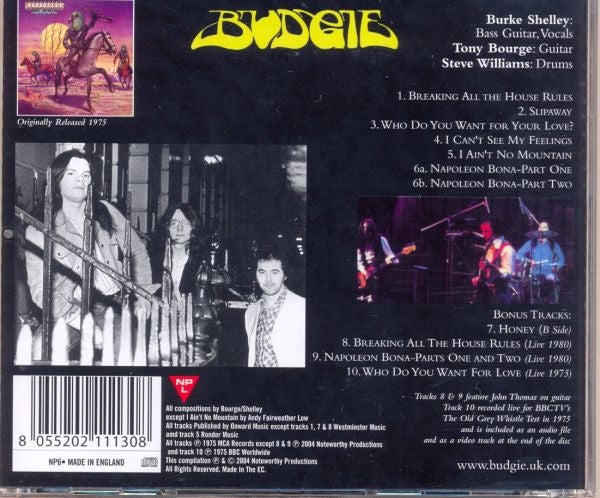 Budgie : Bandolier (CD, Album, Enh, RE, RM, VDC)