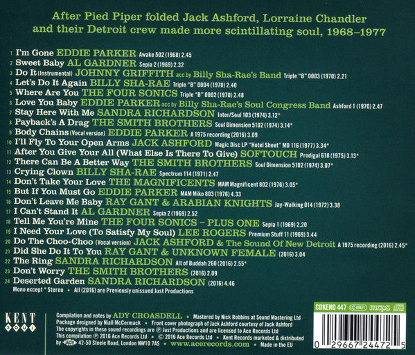 Jack Ashford : Just Productions (CD, Comp)