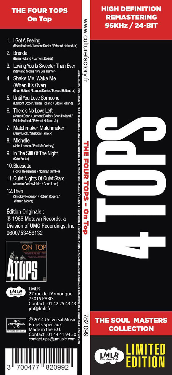 Four Tops : Four Tops On Top (CD, Album, Ltd, RE, S/Edition)