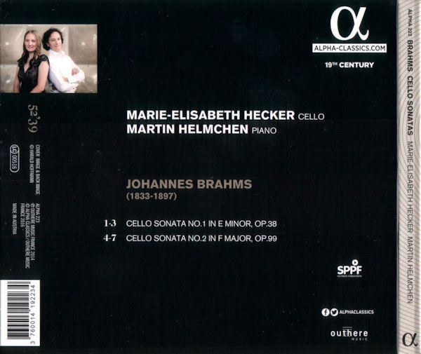 Johannes Brahms - Marie-Elisabeth Hecker, Martin Helmchen : Cello Sonatas (CD, Album)
