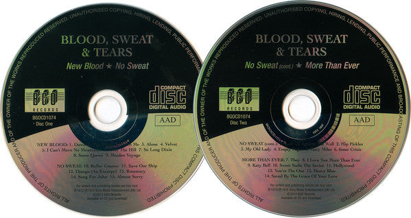 Blood, Sweat And Tears : New Blood / No Sweat / More Than Ever (2xCD, Album, Comp, RM)