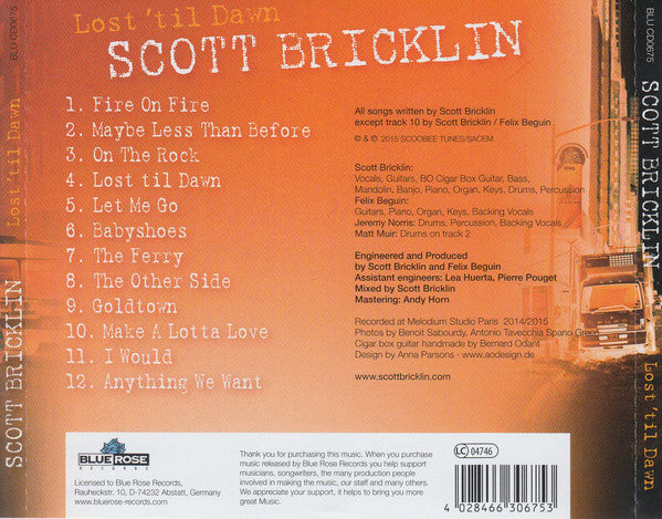 Scott Bricklin : Lost 'til Dawn (CD, Album)