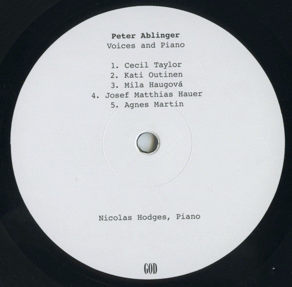 Peter Ablinger : Voices And Piano (LP, Album)