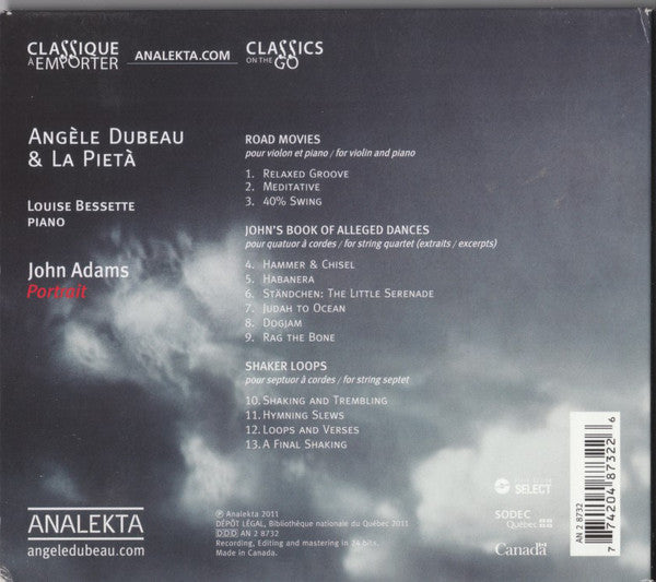 Angèle Dubeau & La Pietà, Louise Bessette, John Adams : John Adams Portrait (CD, Album, Dig)
