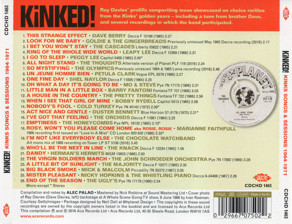 Various : Kinked! (Kinks Songs & Sessions 1964-1971) (CD, Comp)