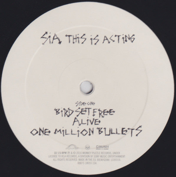 Sia : This Is Acting (LP + LP, Whi + Album)
