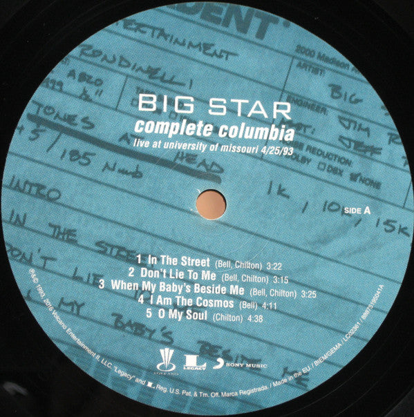 Big Star : Complete Columbia...Live At Missouri University 4/25/93 (2xLP, Album, RSD, RE, RM, Gat)