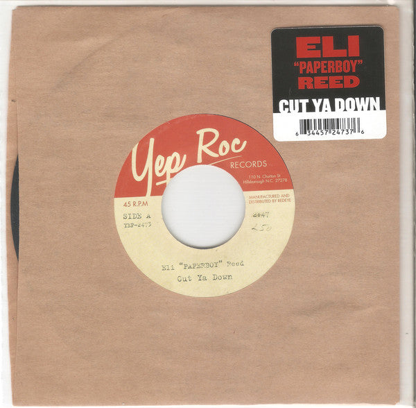 Eli "Paperboy" Reed : Cut Ya Down (7", RSD, Single, Ltd)