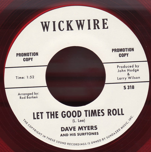 Dave Myers & The Surftones : Gear! / Let The Good Times Roll (7", Ltd, RE, Red)