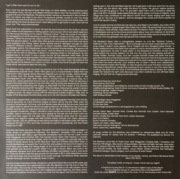 The Relatives (5) : Goodbye World (LP, Album)