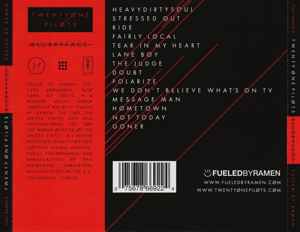 Twenty One Pilots : Blurryface (CD, Album)