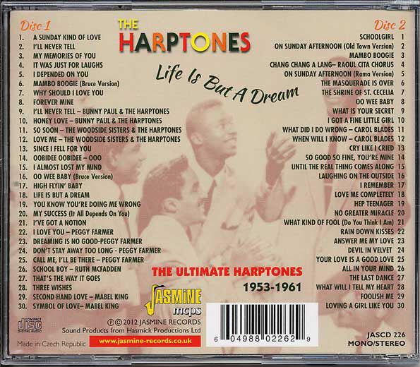 The Harptones : Life Is But A Dream: The Ultimate Harptones 1953-1961 (2xCD, Comp, Mono, RM)