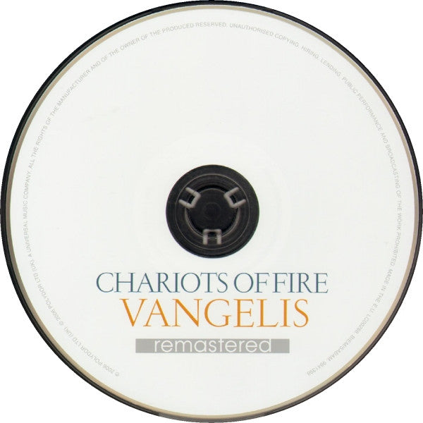 Vangelis : Chariots Of Fire (CD, Album, RE, RM, EDC)