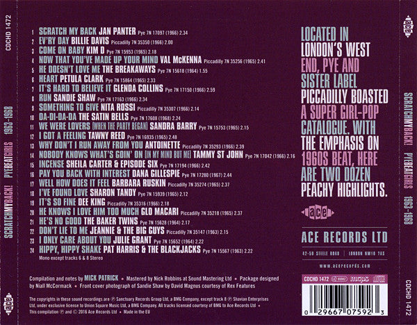 Various : Scratch My Back! Pye Beat Girls 1963-1968 (CD, Comp)