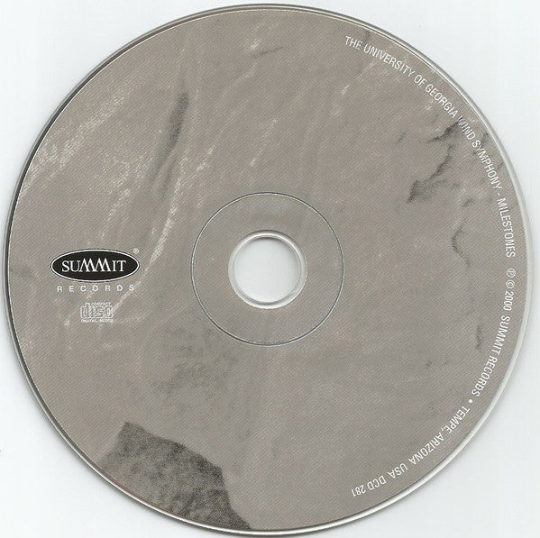 The University Of Georgia Wind Symphony, H. Dwight Satterwhite, John N. Culvahouse : Milestones (CD)