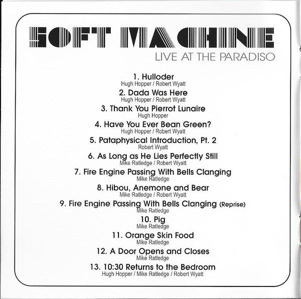 Soft Machine : Live At The Paradiso (CD, Album, RE)