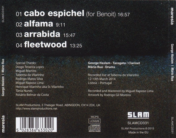 George Haslam | Mário Rua : Maresia (CD, Album)