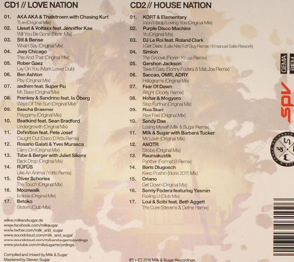 Milk & Sugar : Miami Sessions 2016 (2xCD, Comp, Mixed)
