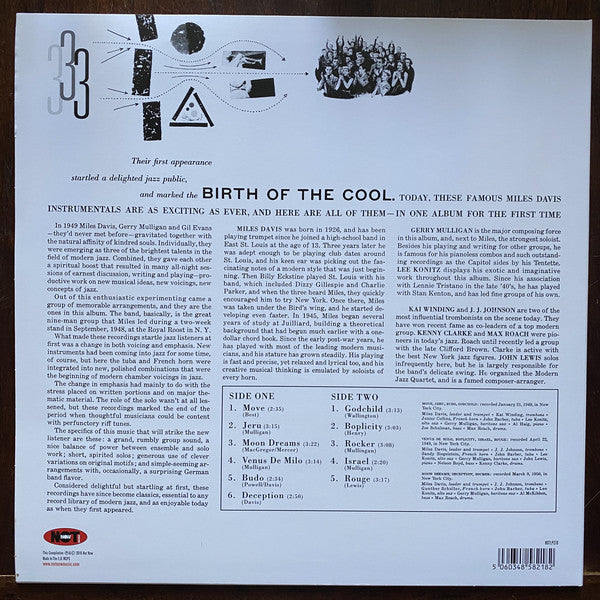 Miles Davis : Birth Of The Cool (LP, Album, Comp, RE, 180)