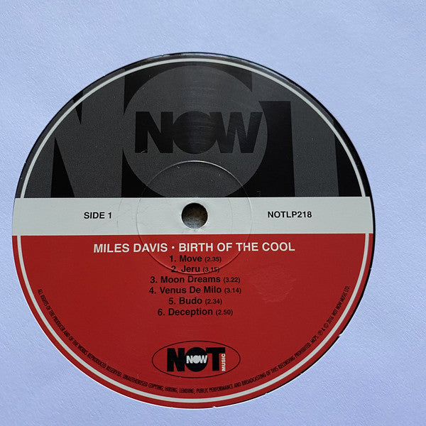 Miles Davis : Birth Of The Cool (LP, Album, Comp, RE, 180)
